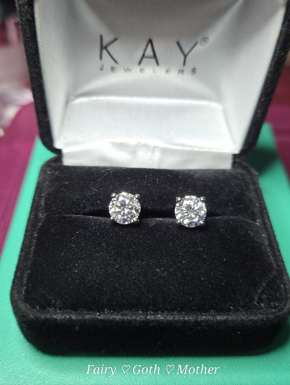 New Kay Jewelers 2ct Moissanite Diamond Stud Earrings